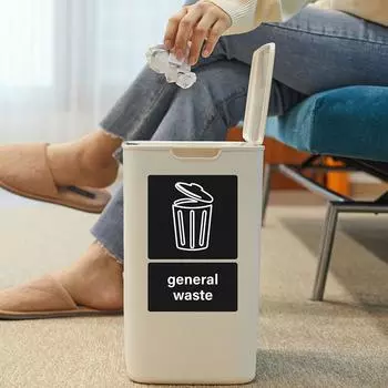 Экологичные наклейки с символом переработки для мусорных баков, 10 шт. Наклейки с логотипами для переработки для организации дома и офиса