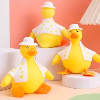 Экологичные щипковые игрушки, милая игрушка-сжиматель, сжимающая утка, кукла, декомпрессия, подарок на день рождения A