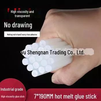 Экологичные высоковязкие прозрачные термоклеевые стержни 7x190 мм прозрачный