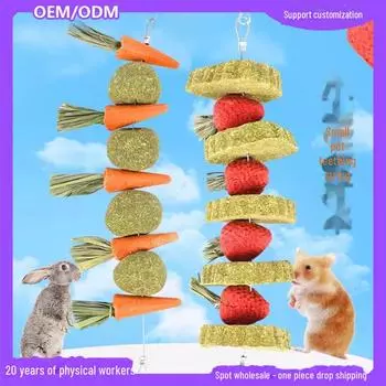 Экологичный деревянный домик для тренировок с рисунком медведя для маленьких домашних животных Grass ball string