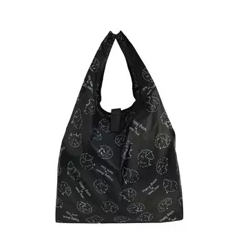 Экологичный ежик 16 водяной черный белый [Yubisha] сумка, сумка, узор, полиэстер, литры, легкий, отталкивающий,