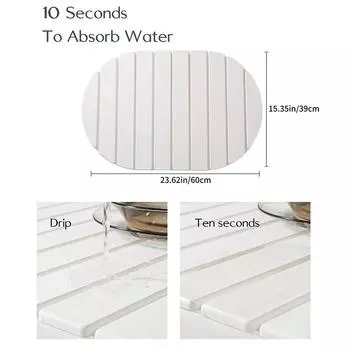 Экологичный каменный коврик для ванной, быстросохнущий коврик для душа из диатомита, нескользящий коврик для сушки в ванной, супер впитывающий C