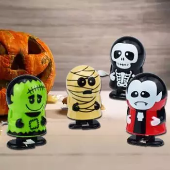 Экологичный Забавный Ходячий Избавляет От Скуки Непоседа Игрушка Прыгающий Зомби Заводной Подарок На Хэллоуин Заводной чёрный