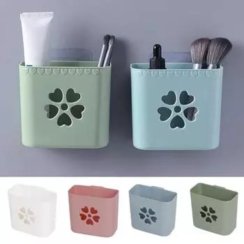 Экономьте место, долговечный, практичный, большой вместительный ящик для хранения зубной пасты, органайзер для ванной комнаты, держатель для зубных щеток розовый