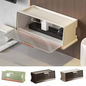 Экономьте место, пластиковая полезная прозрачная прозрачная подключаемая плата, ящик для хранения маршрутизатора, стойка для телеприставки L бежевый