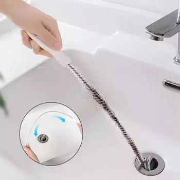 Экономичная щетка для чистки канализации в ванной комнате, щетка для дноуглубительных работ, гибкий очиститель для слива, инструмент для удаления засоров в раковине и канализации