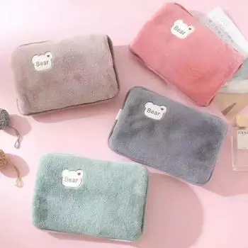 Экономичная зимняя грелка для рук, грелка для живота, зарядная версия, симпатичная плюшевая удобная грелка для рук, студенческая портативная сумка для плиты серый