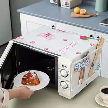 Экономичные чехлы для микроволновых печей, жиронепроницаемые сумки для хранения, пылезащитные чехлы с двойными карманами, вытяжка для микроволновых печей, кухонные принадлежности