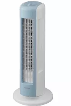 Экономия Iris Ohyama Electric Tower Автоматический мощный воздух 3 уровня воздуха сверху и снизу Мини механический синий [измерения мощности] Вентилятор, вентилятор, тонкий,