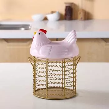 Экономия места благодаря керамическому высококачественному экологически чистому скандинавскому держателю для хранения яиц, контейнеру для хранения жёлтый