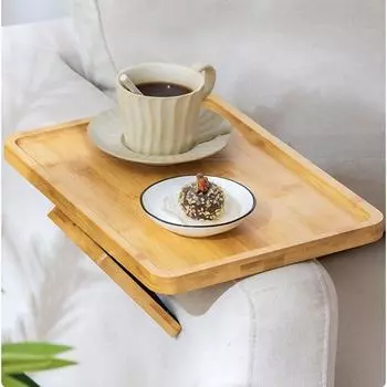 Экономия места деревянный складной диванный столик противоскользящий диванный подлокотник органайзер пластина хаки