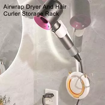 Экономия места для хранения Экологичный Бесшовная ванная комната Бесшовная клейкая подставка для туалетных принадлежностей Держатель для фена золотистый