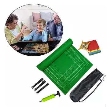 Экономия места для хранения пазлов, хранение пазлов до 2000 деталей, коврик в рулоне войлока чёрный