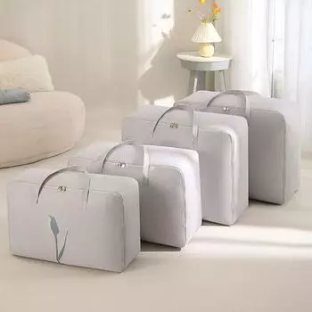 Экономия места для одежды, упаковочная сумка для переезда, большая вместимость, сумка для хранения гардероба для дома L бежевый