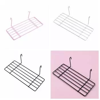 Экономящая место сетчатая стойка для фотографий, прямоугольная железная сетка, подвесная корзина для ванной комнаты белый