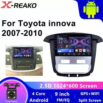 Экран CarPlay Радио для Toyota Innova 2007 - 2010 Android 12 Авто Мультимедиа GPS Плеер Авторадио Стерео Навигация 4 core 1GB+32GB carplay