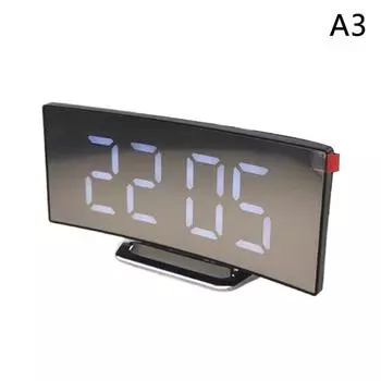 Экран Цифровые часы Светодиодный будильник Спальня Электронные настольные часы с отображением температуры Регулируемая яркость 12/24 часа