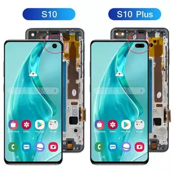 Экран для Samsung Galaxy S10 Plus S10+ G975 G975F ЖК-дисплей цифровой сенсорный экран с рамкой для Samsung Galaxy S10 в сборе