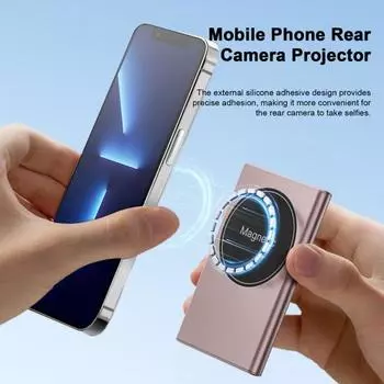 Экран монитора для селфи Vlog, регулируемое универсальное магнитное крепление, стабильное беспроводное соединение, задняя камера, экран монитора для селфи розовый