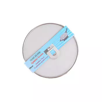 Экран от разбрызгивания масла, противоскользящий, из нержавеющей стали, защита от разбрызгивания масла, сковорода, крышка для защиты от масла, сетчатый фильтр для кастрюли, кухонный инструмент для приготовления пищи 25cm