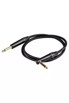 Экранированный кабель для музыкальных инструментов, который трудно экранировать Гитарный экран гитары бас штекер 1м [FT-CABLE] [Обрыв экрана] [Подключение усилителя и т.д.] чёрный