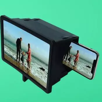 Экранная лупа для мобильного телефона с подставкой для фильмов, видео и игр белый