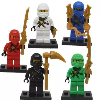 Экшн-мини-фигурки из фильма с оружием и базой, строительные кирпичи, блоки, модель, подарок на день защиты детей для мальчиков, детей No Box