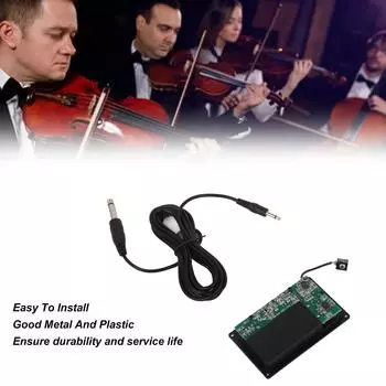 Эквалайзер для скрипки, бесшумный эквалайзер для скрипки с кабелем для деталей струнных инструментов, звукосниматель B60