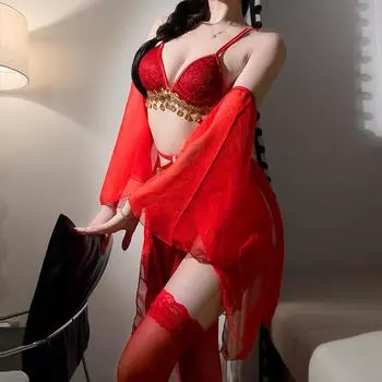 Экзотическая принцесса Си Ши сексуальные бретельки винтажное кружево чистое ханьфу сексуальное белье супер фея комбинезон average size (80-60kg)