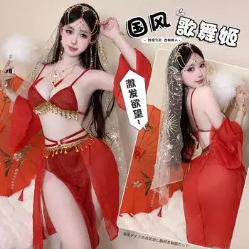 Экзотическая принцесса Си Ши сексуальные бретельки винтажное кружево чистое ханьфу сексуальное белье супер фея комбинезон One Size (80-60kg)