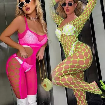 Экзотическая женская пижама, сексуальное полое сетчатое боди-чулок, юбка, рыболовная сеть, забавное нижнее белье, женское нижнее белье, комбинезон для кукол-младенцев, одежда XXS