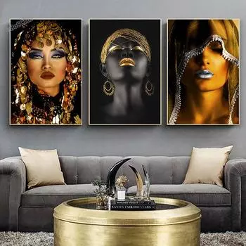 Экзотический шарм, красивая женщина, художественная картина на холсте, модные постеры с персонажами и принты, африканские женщины, настенные художественные фотографии, домашний декор 21x30 No Frame