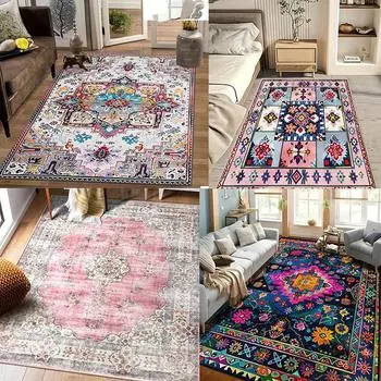 Экзотический стиль, красочный цветочный узор, ковровое покрытие, современный стильный коврик для пола в комнате, нескользящий коврик из полиэстера, для прихожей в спальню 40X60cm-16x24in