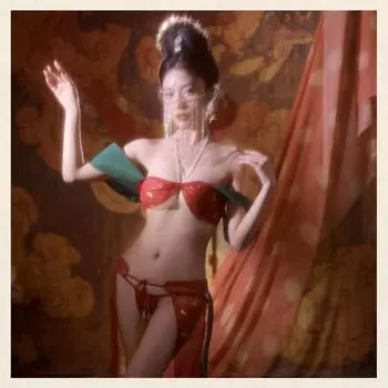 Экзотическое старинное жемчужное сексуальное нижнее белье в национальном стиле для взрослых с карманом на животе костюм для женщин average size