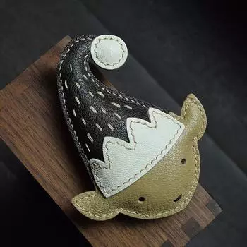 Эльф сшитый вручную кожаный брелок для ключей от машины зеркало заднего вида сумка подвеска Cure милый брелок