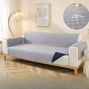 Эластичная двухсторонняя водонепроницаемая грязеотталкивающая подушка для дивана для домашних животных, универсальная простая современная ромбовидная решетка, чехол для дивана 55*196cm