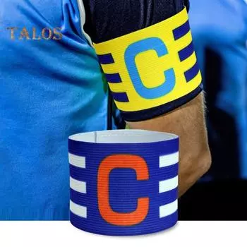 Эластичная футбольная капитанская повязка, регулируемая нейлоновая повязка для игроков юношеского и взрослого футбола, баскетбола, регби, командных видов спорта, капитанская повязка жёлтый