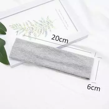 Эластичная хлопковая повязка на голову для женщин и мужчин, однотонная повязка на голову для бега, фитнеса, йоги, эластичные аксессуары для волос, повязка на голову для занятий спортом на открытом воздухе светло-серый