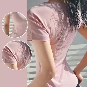 Эластичная и быстросохнущая женская тренировочная футболка узкого кроя XL белый