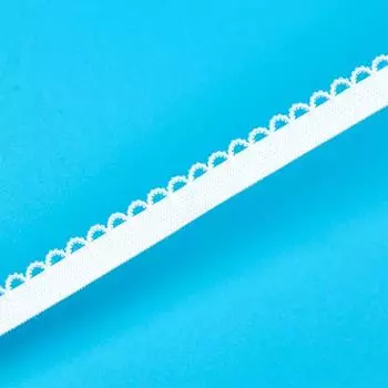 Эластичная лента эластичное кружево 0,9 см полумесяц нижнее белье плечевой ремень зубчатый край лента One Size белый