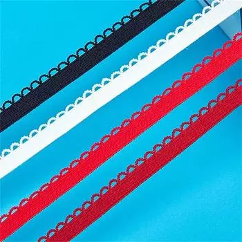 Эластичная лента эластичное кружево 0,9 см полумесяц нижнее белье плечевой ремень зубчатый край лента One Size белый