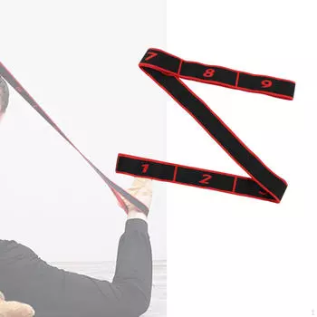 Эластичная лента-эспандер с сегментами для домашнего спортзала, многопетлевая лента для тхэквондо, пилатеса, красный