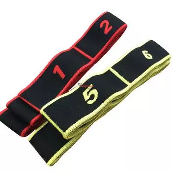 Эластичная лента для натяжения Йога-сегмент Эластичность Йога Растяжка Ремень для йоги Гибкие петли Тренировки по пилатесу красный