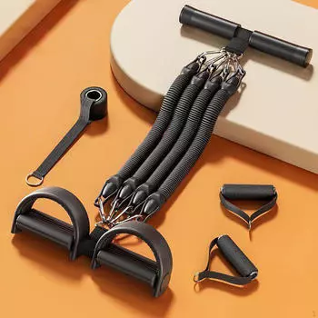 Эластичная лента для педалей Эластичные ленты Многофункциональные упражнения на канате Приседания Растяжка чёрный