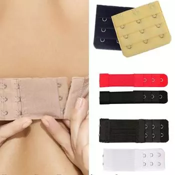 Эластичная лента Однотонный бюстгальтер Удлинители Ремешок для бюстгальтера Удлинители Пряжка Аксессуары для бюстгальтера 3 hooks-nude(5pc)