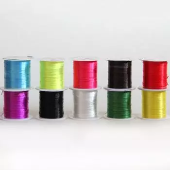 Эластичная линия Прозрачная эластичная нить Браслетная линия Эластичная нить с бусинами Кристаллическая эластичная нить Плоская эластичная нить Поставка зелёный