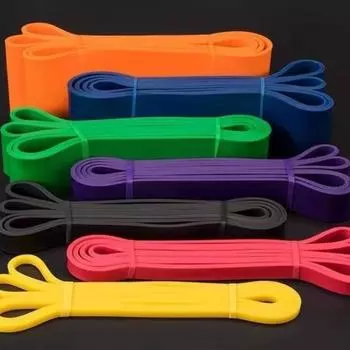 Эластичная натяжка для йоги с сопротивлением для фитнеса и легкой атлетики с многофункциональным пластиковым нагрудным подрамником с толстым кольцом жёлтый