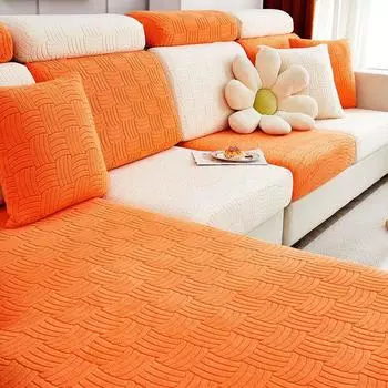 Эластичная подушка для дивана, нескользящий тканевый чехол, современный чехол, подушка для полотенец, сплошной цвет, четыре сезона, осень, плюшевая подушка, простой чехол для дивана 65-85cm*65-95cm*5-20cm