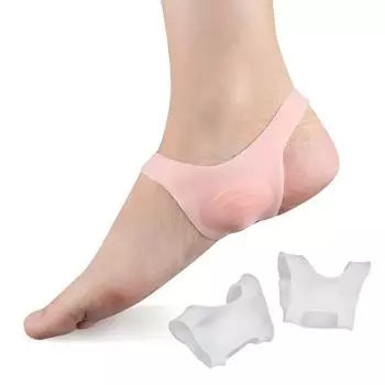 Эластичная подушка для ног для мужчин и женщин, силиконовый гель, защита для пятки, обезболивающая подушка белый
