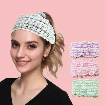 Эластичная повязка для волос, мытье лица, связывание волос без следов, нанесение маски для лица, домашняя повязка для волос зелёный